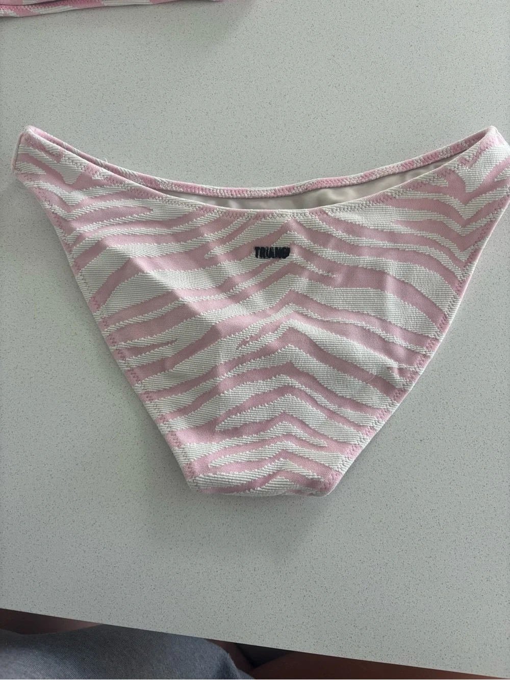 triangl swimwear Pink Zebra One-Shoulder Bikini